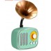 Retro Trumpet Style Bluetooth Speaker Wireless Stereo Subwoofer Music Box Hifi Speakers with Mic FM radio TF for Phone